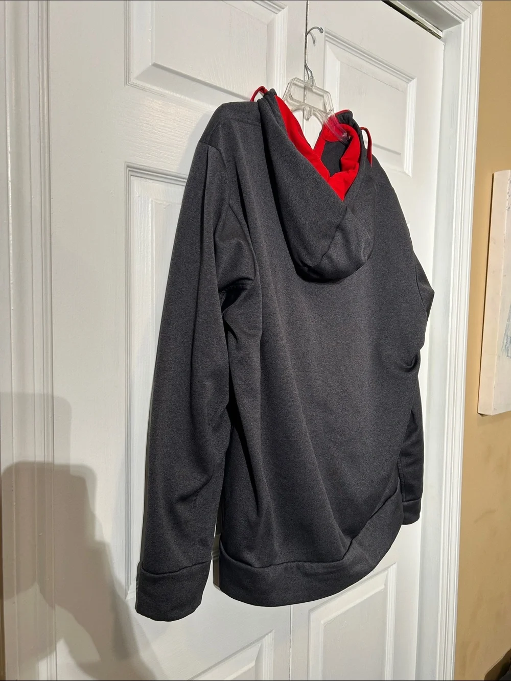 The North Face Men’s Red/Gray Drawstring Hooded Full Zip Jacket Size XXL